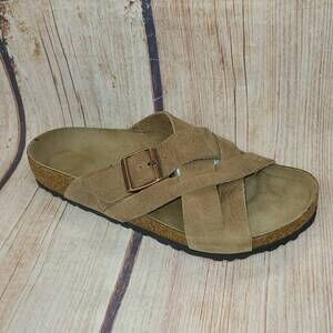 NEW BIRKENSTOCK men's lugano sandals in camberra old tabacco